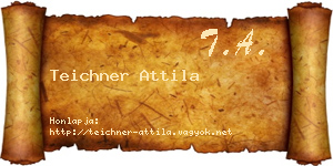 Teichner Attila névjegykártya